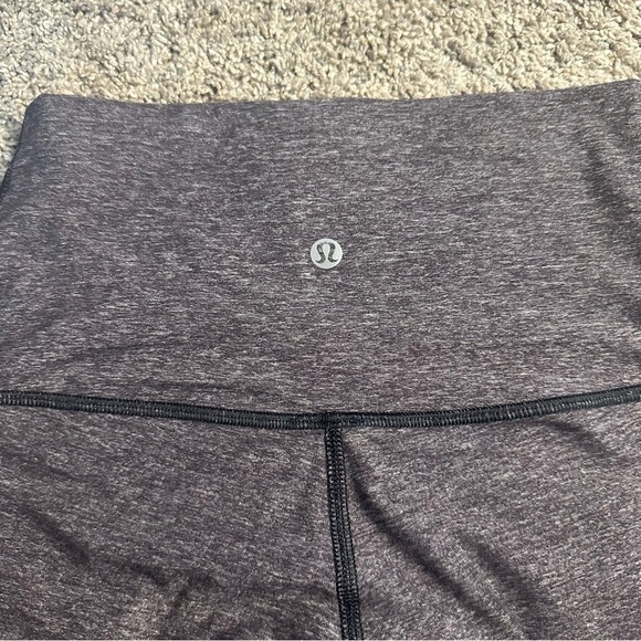 Lululemon Wunder Under Pant leggings 2 gray roll over full length yoga high low - Picture 7 of 8